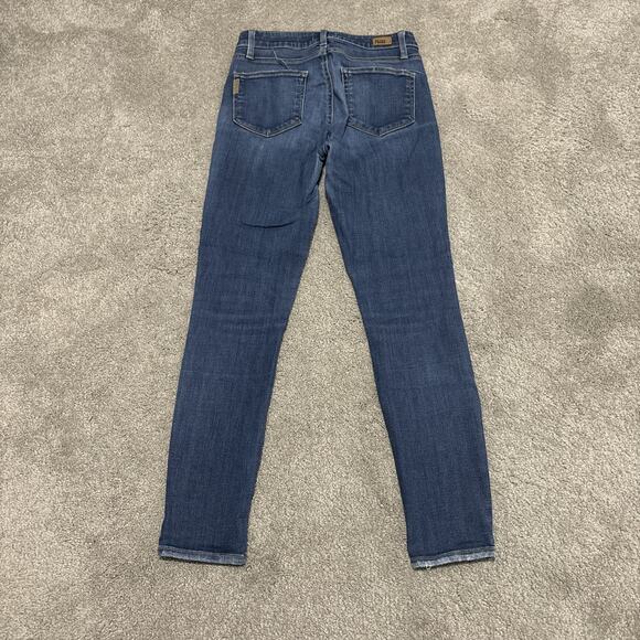 Paige Hoxton Ankle Fit Jeans Women's Size 28 Blue Denim Mid-Rise Stretch - Picture 2 of 6